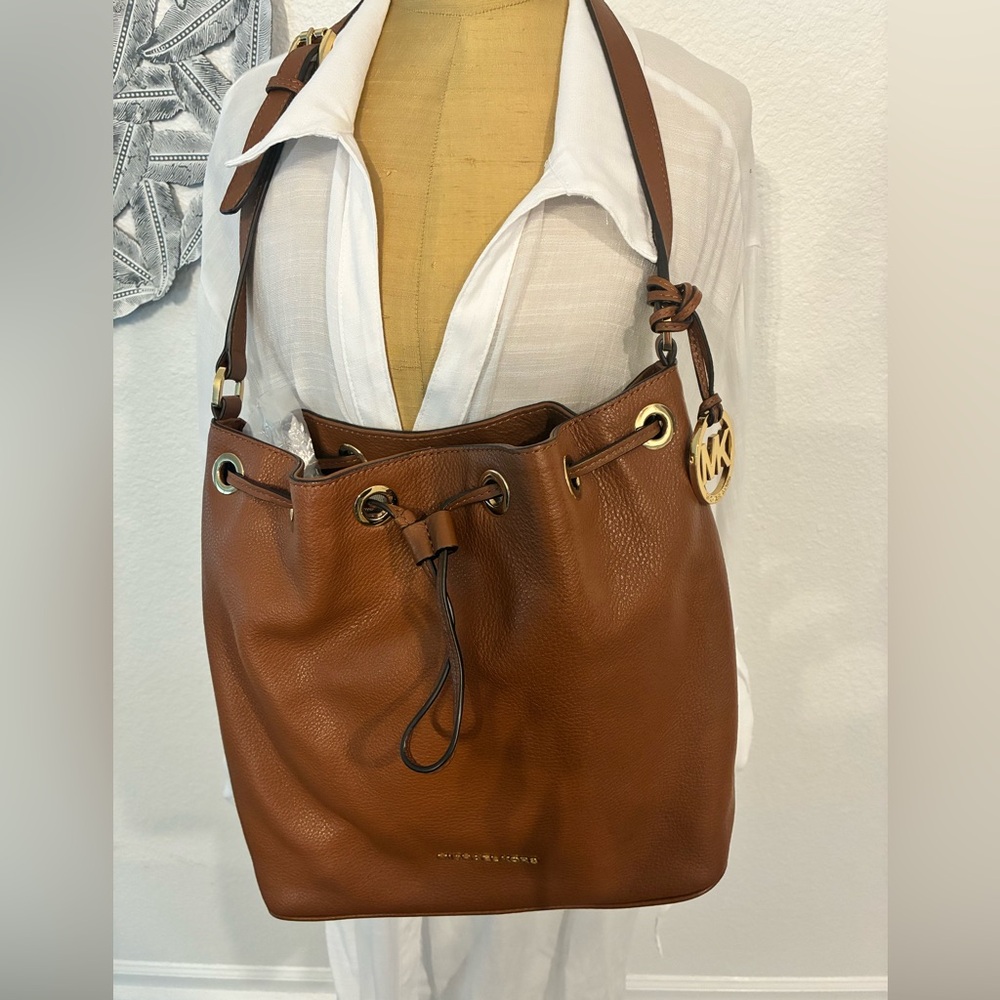 Michael Kors Tan Leather Shoulder Bag